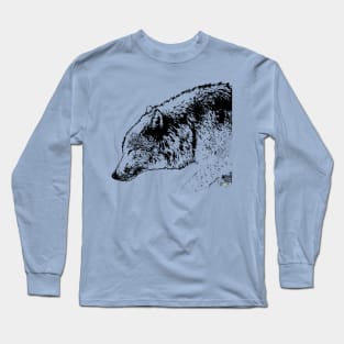 Timber wolf, simply black Long Sleeve T-Shirt